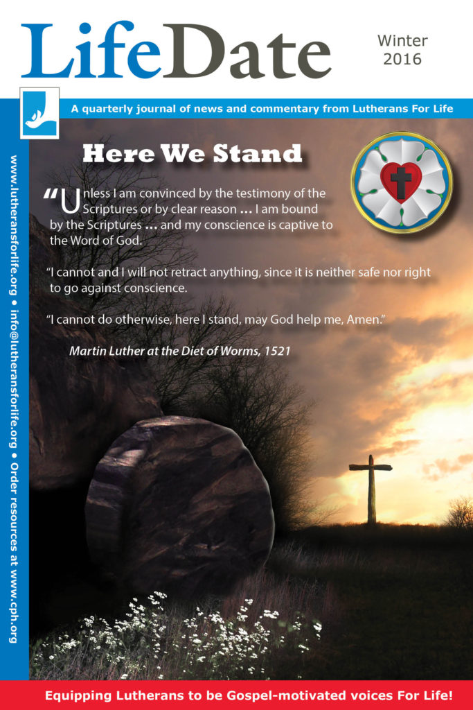 LifeDate Winter 2016 - Lutherans For Life