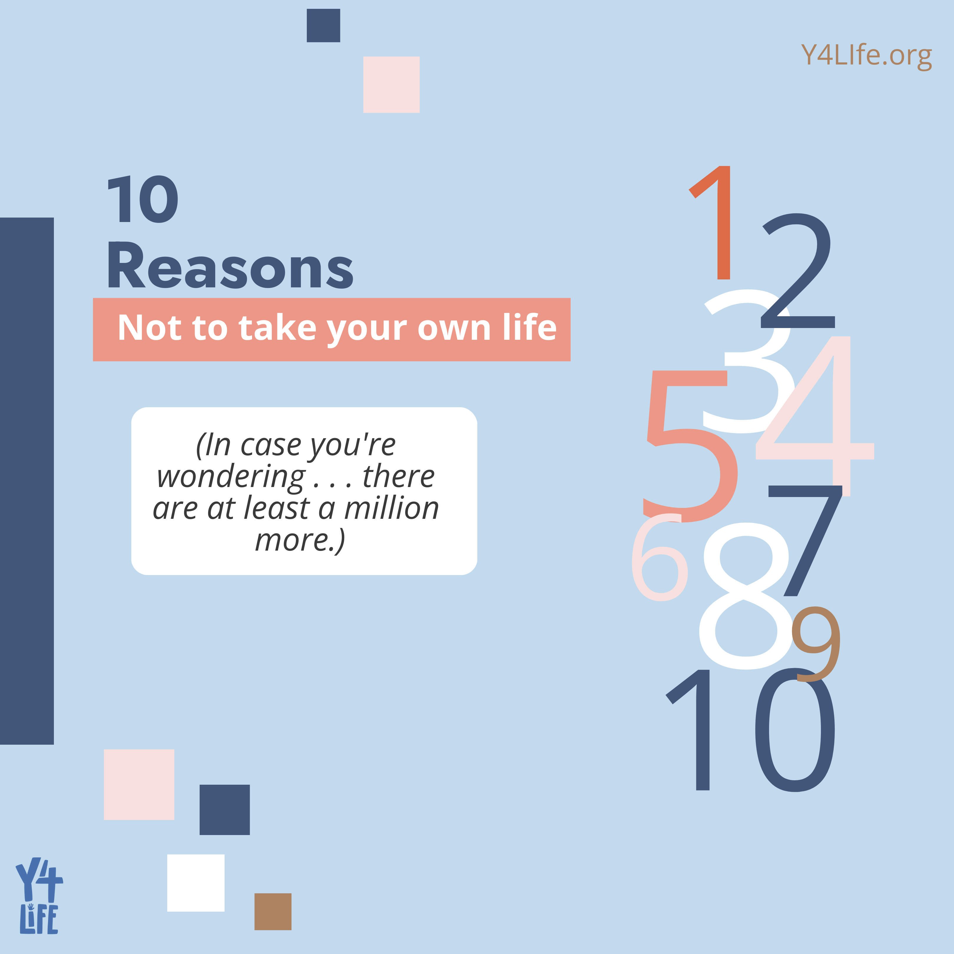 Ten Reasons Not to Take Your Own Life (fold-out brochure)