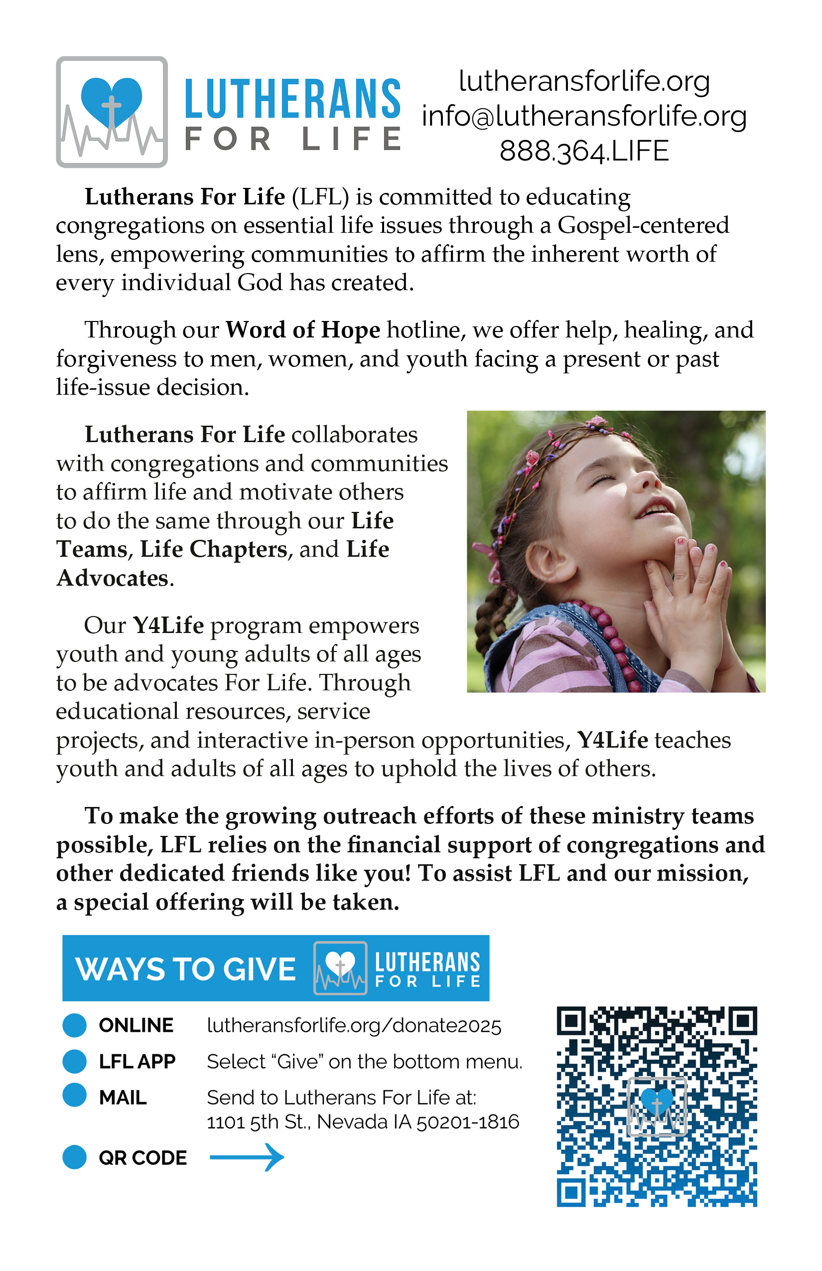 Special Offering Bulletin Insert